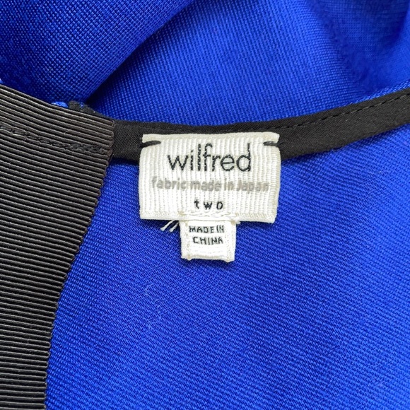 ARITZIA Wilfred Blue Pocket Pompe Pleated Dress 2 - Picture 8 of 9